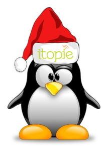 Tux de Noël · itopie informatique · Pour une informatique libre, éthique, durable et citoyenne · Réparation d'ordinateurs, vente d'ordinateurs d'occasion · Genève