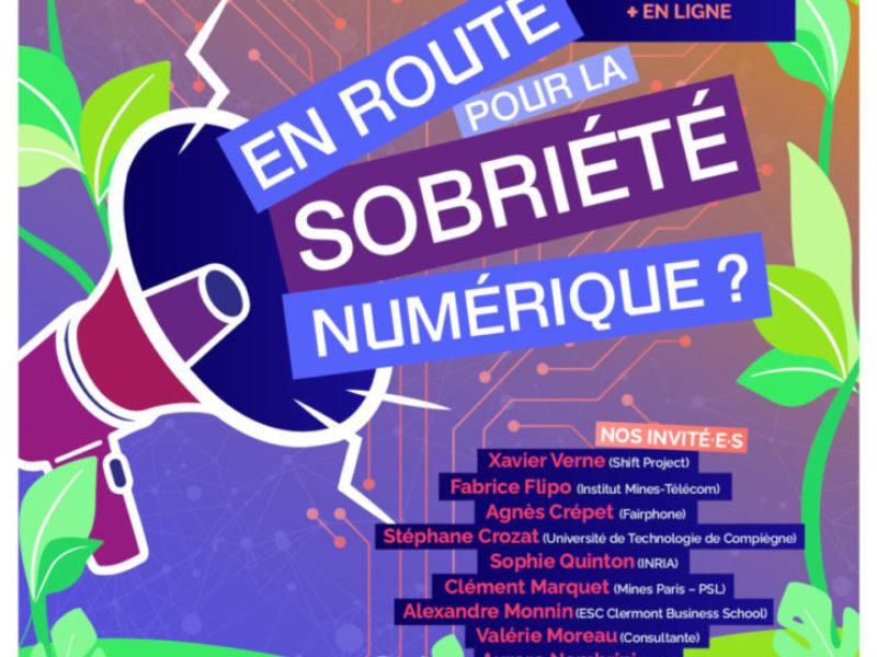 Affiche de l'événement "En route pour la sobriété numérique" le 11 octobre 2022