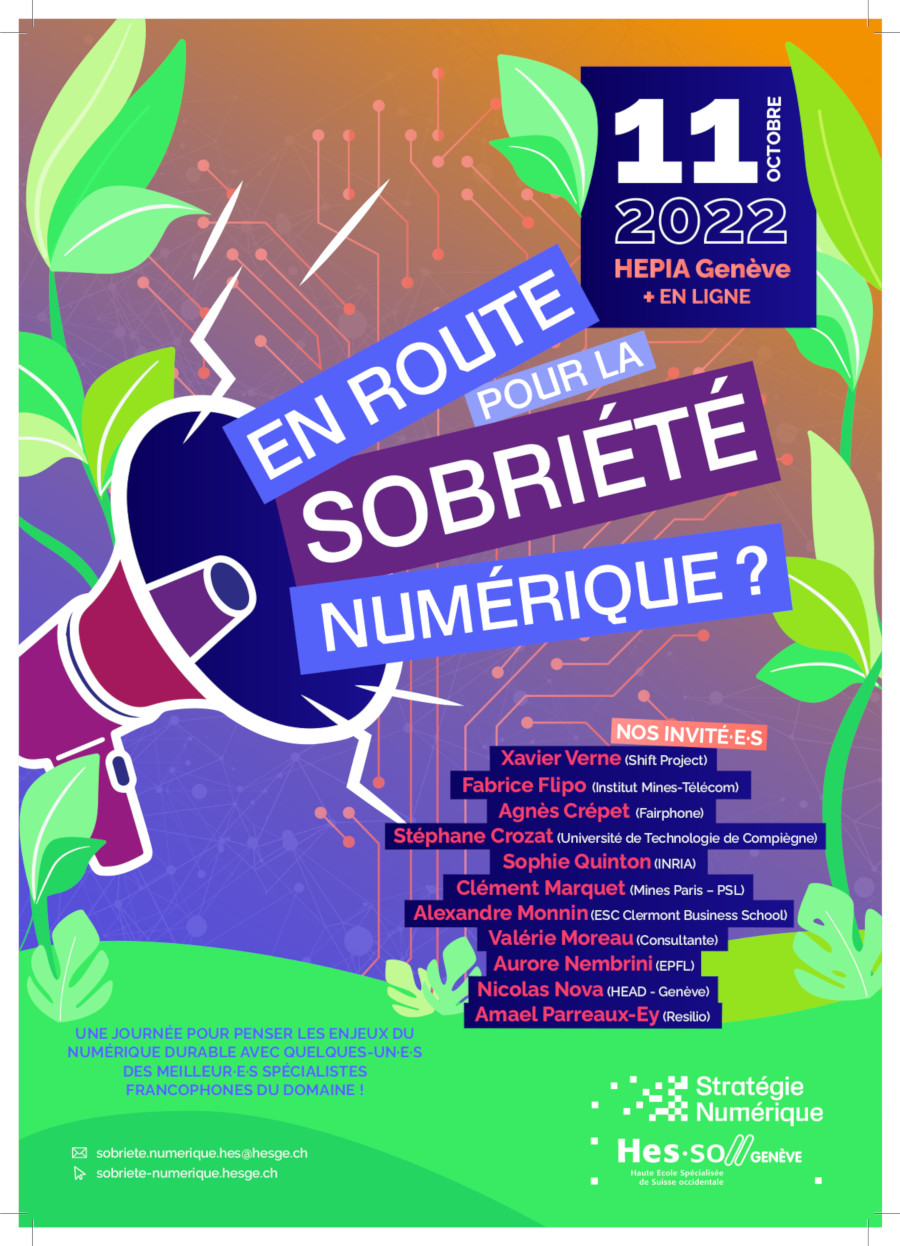 Affiche de l'événement "En route pour la sobriété numérique" le 11 octobre 2022