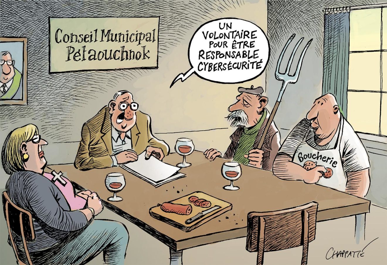 Illustration de Chappatte - Hackers éthiques et cybercriminels