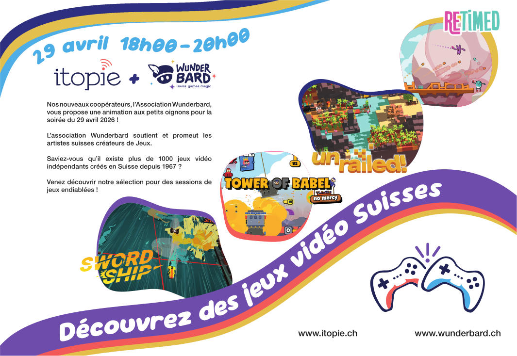 Animation par l’Association Wunderbard, qui soutient et promeut les artistes suisses créateurs de Jeux